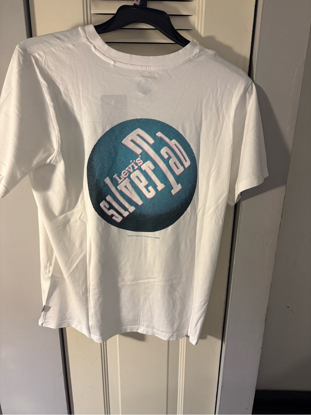 Women White and Blue SilverTab T-Shirt